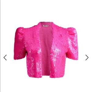 Valentina Alice+ Olivia Pink Blazer with Sequin Embellishments